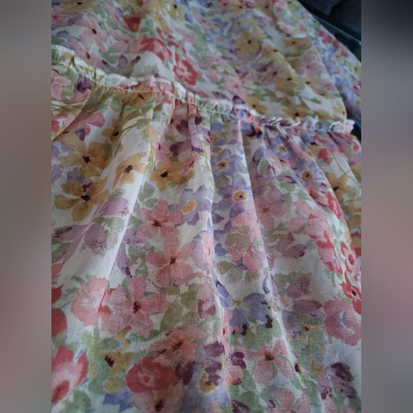 Floral BoHo Bell Sleeve Blouse Multi Color - Picture 2 of 5